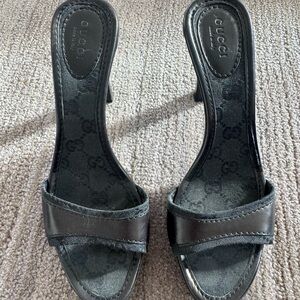 Gucci Women's Black Leather Heels